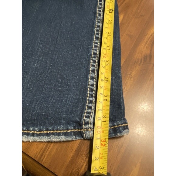 Silver Jeans Frances 18" Boot Womens Size 30W/33L Y2K Dark Wash Thick Stitched - Picture 8 of 16